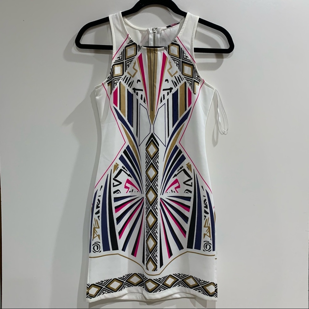 Pure Hype Kim K Dress in Pink White Fushia